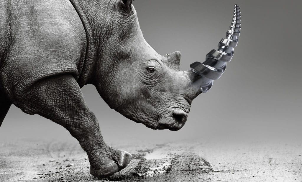 Betz-Chrom Logo Nashorn mit verchromten Horn
