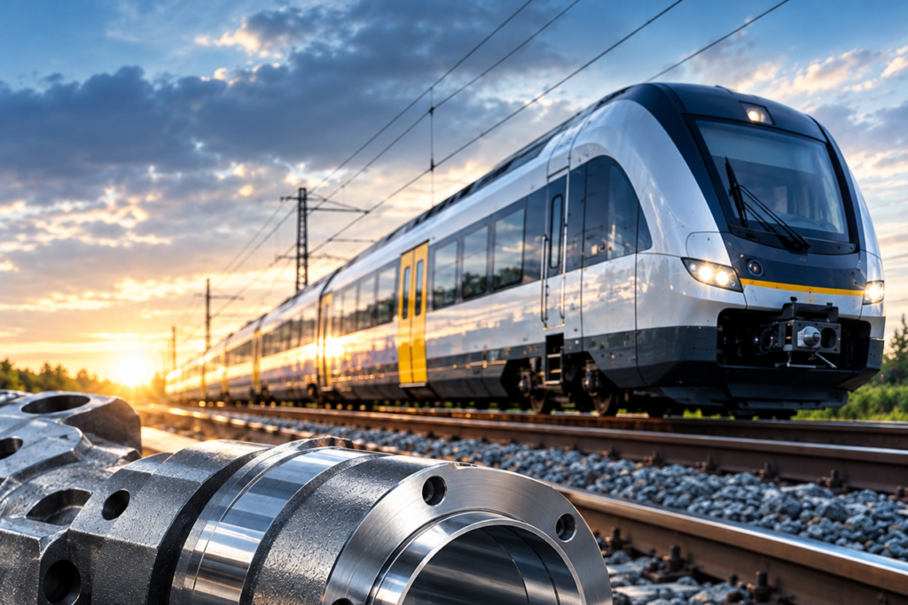 Schnellzug mit verchromten Bauteil